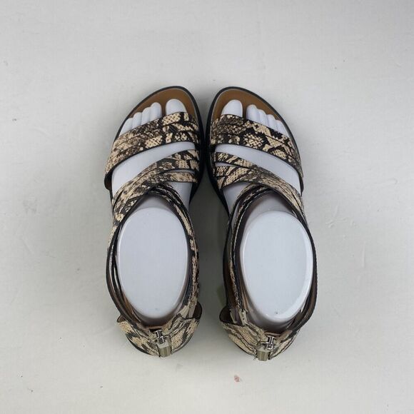 Franco Sarto Gaetana Flat Gladiator Sandals, Natural, 6.5 US / 36.5 EU / Women’s - Picture 4 of 16